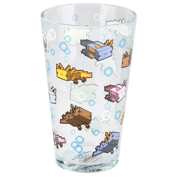 Pahar Paladone Minecraft Axolotl Glass 0.4l / Sticlă / Transparent photo 1