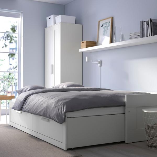 Pat Ikea Brimnes Afjal Ferma 80 x 200 cm / PAL / White photo 4 Pat Ikea Brimnes Afjal Ferma 80 x 200 cm / PAL / White photo 4