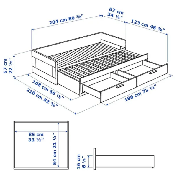 Pat Ikea Brimnes Afjal Ferma 80 x 200 cm / PAL / White photo 11 Pat Ikea Brimnes Afjal Ferma 80 x 200 cm / PAL / White photo 11
