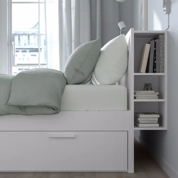 Кровать Ikea Brimnes 140 x 200 см / ЛДСП / Белый photo 3 Кровать Ikea Brimnes 140 x 200 см / ЛДСП / Белый photo 3
