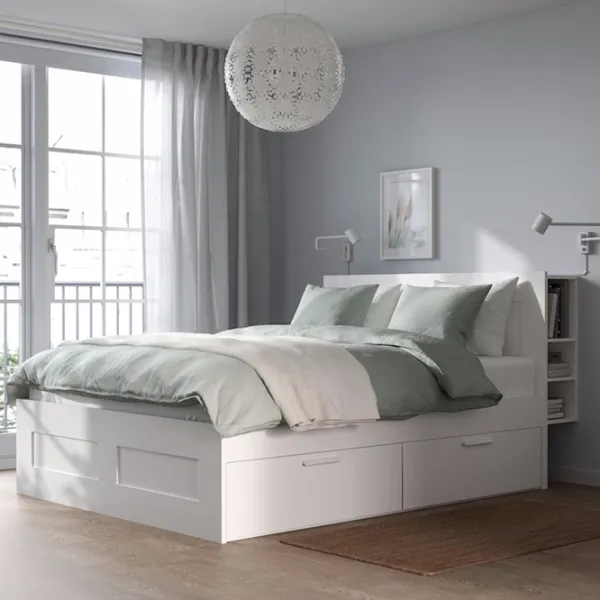 Кровать Ikea Brimnes 140 x 200 см / ЛДСП / Белый photo 7 Кровать Ikea Brimnes 140 x 200 см / ЛДСП / Белый photo 7