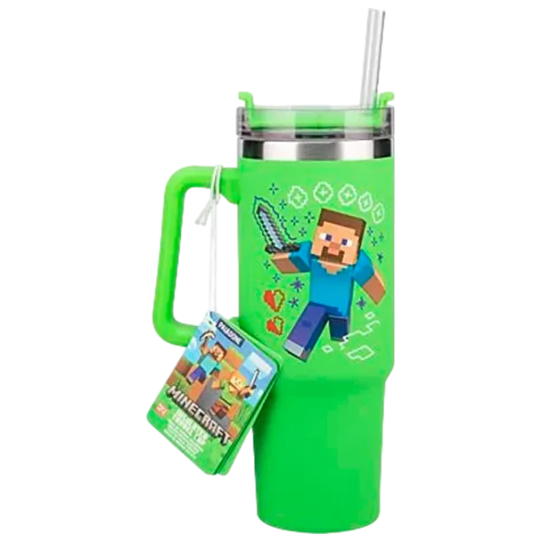 Термокружка Paladone Minecraft Insulated Cup and Straw 900 мл photo 1