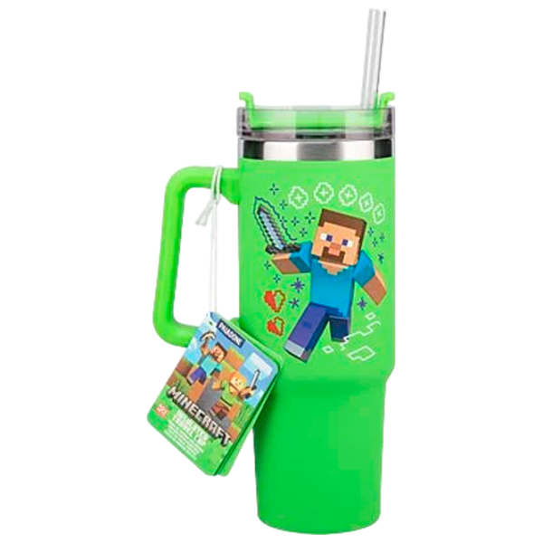 Термокружка Paladone Minecraft Insulated Cup and Straw 900 мл photo 1