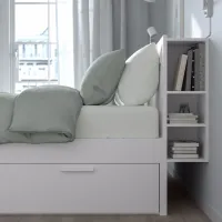 Кровать Ikea Brimnes 160 x 200 см / ЛДСП / Белый photo 2
