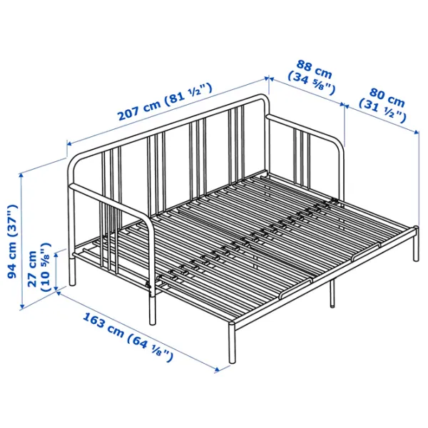 Кровать Ikea Fyresdal Afjall 2 80 x 200 cm / Металл / Черный photo 13 Кровать Ikea Fyresdal Afjall 2 80 x 200 cm / Металл / Черный photo 13