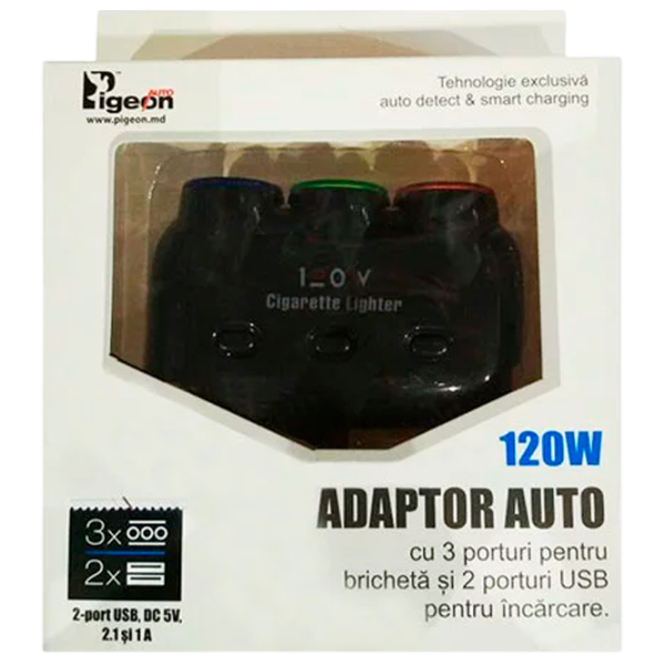 Adaptor auto Pigeon 2100MA-SEMAFOR Plastic photo 1