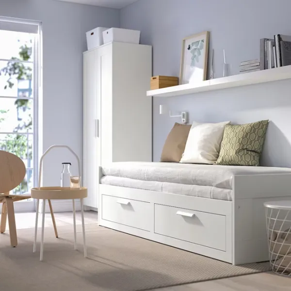 Кровать Ikea Brimnes 2 Agotnes 80 x 200 cm / ЛДСП / Белый photo 4 Кровать Ikea Brimnes 2 Agotnes 80 x 200 cm / ЛДСП / Белый photo 4