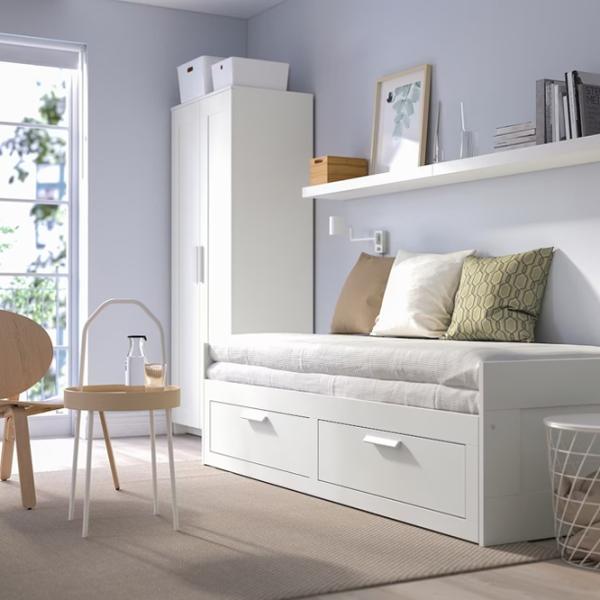 Кровать Ikea Brimnes 2 Agotnes 80 x 200 cm / ЛДСП / Белый photo 4 Кровать Ikea Brimnes 2 Agotnes 80 x 200 cm / ЛДСП / Белый photo 4