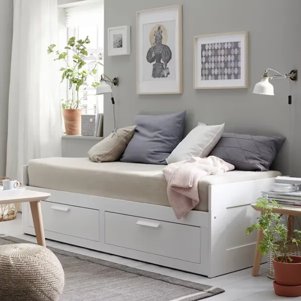 Кровать Ikea Brimnes 2 Agotnes 80 x 200 cm / ЛДСП / Белый photo 5 Кровать Ikea Brimnes 2 Agotnes 80 x 200 cm / ЛДСП / Белый photo 5