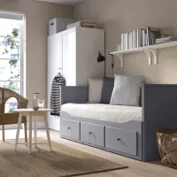 Кровать Ikea Hemnes 3 Agotnes 80 x 200 cm / ЛДСП / Серый photo 8