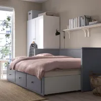 Кровать Ikea Hemnes 3 Agotnes 80 x 200 cm / ЛДСП / Серый photo 9