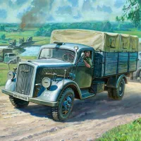 Грузовик Zvezda OPEL-Blitz 4600327061263 / / Черный Синий photo 6