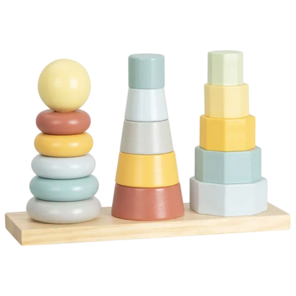 Joc educativ Tooky Toy Wooden Turret 1.5+/ Joc de logică photo 1