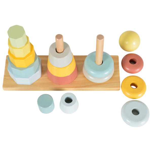 Joc educativ Tooky Toy Wooden Turret 1.5+/ Joc de logică photo 2