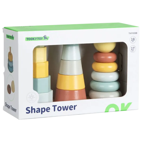 Joc educativ Tooky Toy Wooden Turret 1.5+/ Joc de logică photo 3