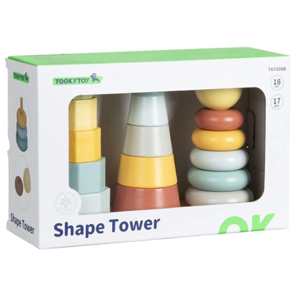 Joc educativ Tooky Toy Wooden Turret 1.5+/ Joc de logică photo 3