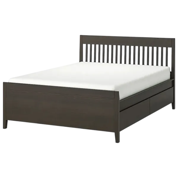 Кровать Ikea Idanas 160 x 200 см / Шпон / Коричневый photo 1