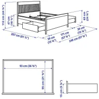 Кровать Ikea Idanas 160 x 200 см / Шпон / Коричневый photo 7