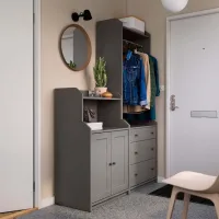 Шкаф для прихожей Ikea Hauga МДФ / Серый photo 3