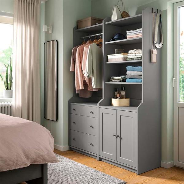 Dulap pentru antreu Ikea Hauga MDF / Gray photo 3 Dulap pentru antreu Ikea Hauga MDF / Gray photo 3