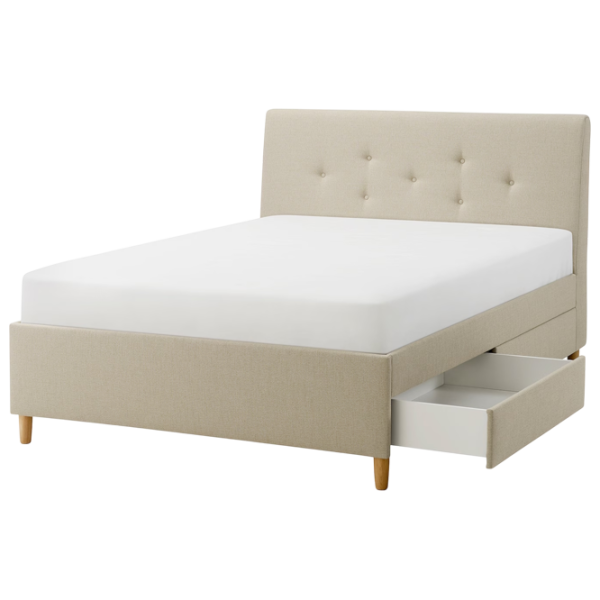 Кровать Ikea Idanas/Naggen 160 x 200 см / Шпон / Бежевый photo 1