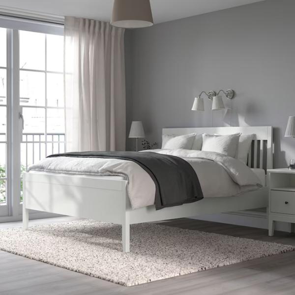 Кровать Ikea Idanas Lindbaden 140 x 200 см / Шпон / Белый photo 4 Кровать Ikea Idanas Lindbaden 140 x 200 см / Шпон / Белый photo 4