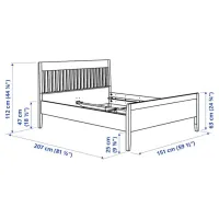 Кровать Ikea Idanas Lindbaden 140 x 200 см / Шпон / Белый photo 8