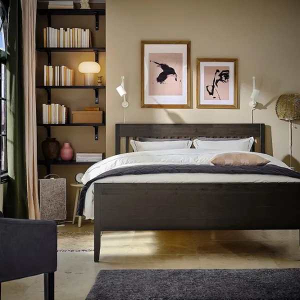 Кровать Ikea Idanas Lindbaden 140 x 200 см / Шпон / Коричневый photo 4 Кровать Ikea Idanas Lindbaden 140 x 200 см / Шпон / Коричневый photo 4
