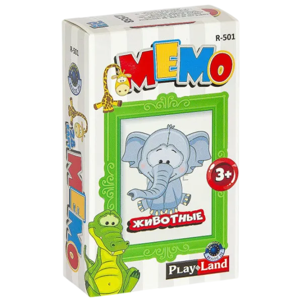 Joc de masă PlayLand Memo Animals 3+/ Joc de logică photo 1