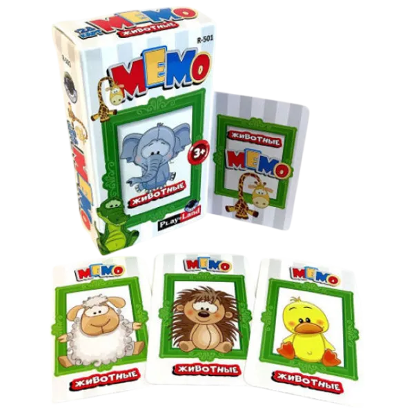 Joc de masă PlayLand Memo Animals 3+/ Joc de logică photo 2