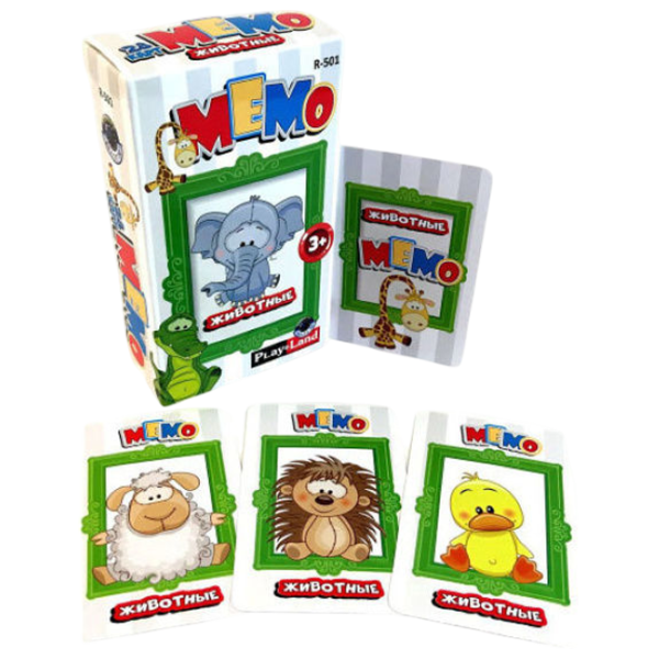 Joc de masă PlayLand Memo Animals 3+/ Joc de logică photo 2