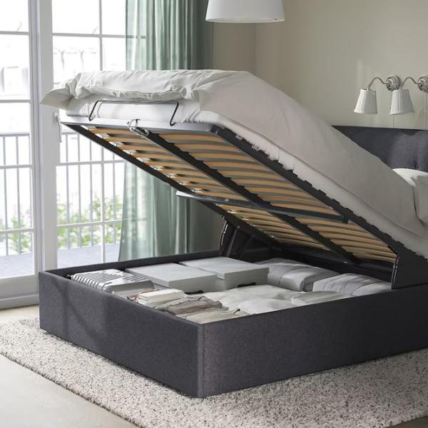 Кровать Ikea Idanas 140 x 200 см / Шпон / Серый photo 2