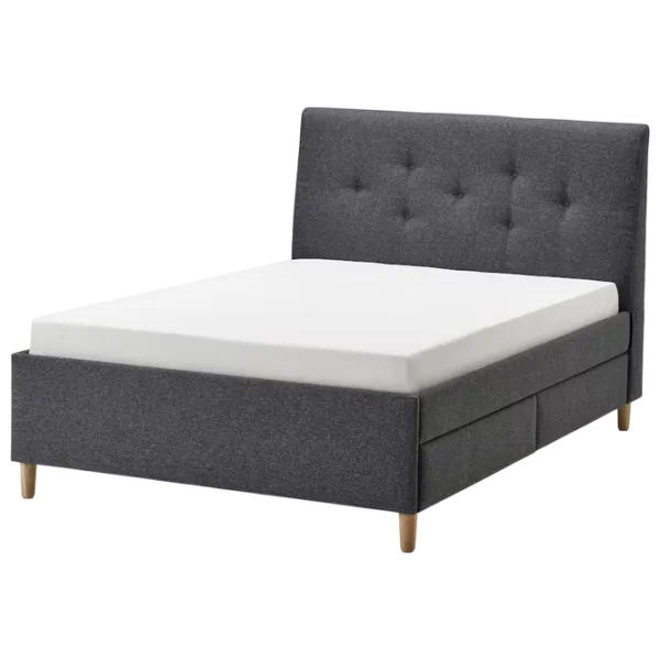 Кровать Ikea Idanas 140 x 200 см / Шпон / Серый photo 1