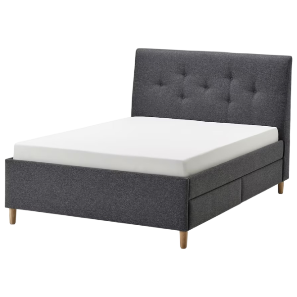 Кровать Ikea Idanas 140 x 200 см / Шпон / Серый photo 1