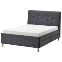 Кровать Ikea Idanas 140 x 200 см / Шпон / Серый