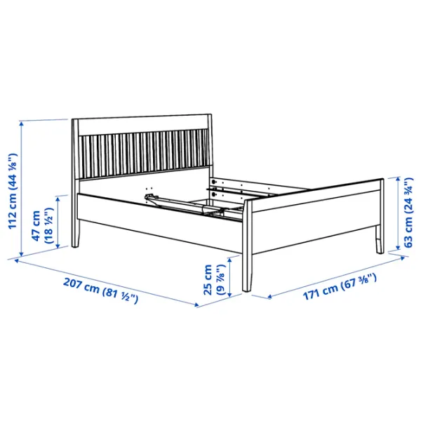 Кровать Ikea Idanas 160 x 200 см / Шпон / Коричневый photo 9