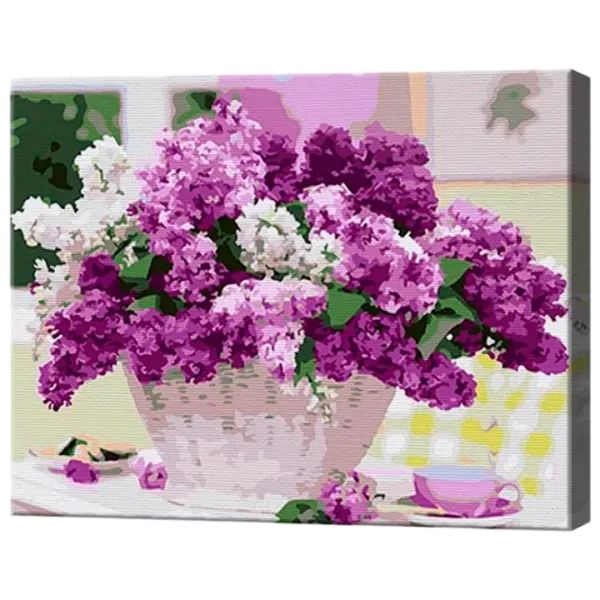 Pictură pe numere Art Gallery Buchet de liliac EX6921 40 x 30 cm / Orizontală photo 1