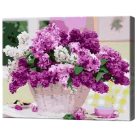 Pictură pe numere Art Gallery Buchet de liliac EX6921 40 x 30 cm / Orizontală