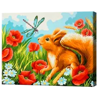 Картина по номерам Art Gallery Белочка и стрекоза EX7458 40 x 30 cm / Горизонтальная