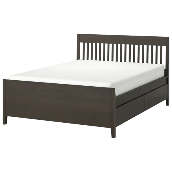 Кровать Ikea Idanas 140 x 200 см / Шпон / Коричневый photo 1