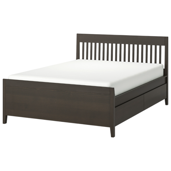 Кровать Ikea Idanas 140 x 200 см / Шпон / Коричневый photo 1
