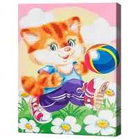 Картина по номерам Art Gallery Котенок с мячом EX5448 40 x 30 cm / Вертикальная