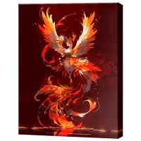 Pictură pe numere Art Gallery Pasărea de foc EX8415 40 x 30 cm / Verticală