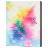 Pictură pe numere Art Gallery Motan în ceața multicoloră EX8610 40 x 30 cm / Verticală