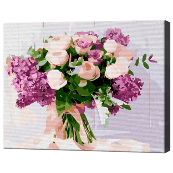 Картина по номерам Art Gallery Букет роз и сирени EX6897 40 x 30 cm / Горизонтальная photo 1