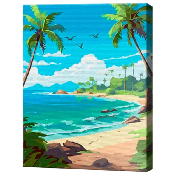 Pictură pe numere Art Gallery Plajă pustie EX8536 40 x 30 cm / Verticală photo 1