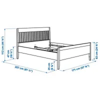 Кровать Ikea Idanas Lonset 160 x 200 см / Шпон / Белый photo 7