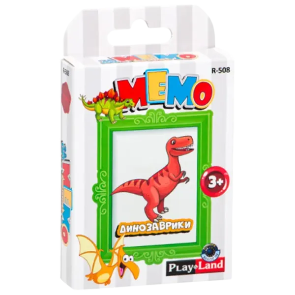 Joc de masă PlayLand Memo Dinosaurs 3+/ Memorie photo 1