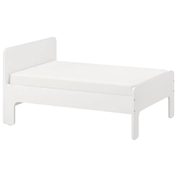 Pat pentru copii Ikea Slakt 80 x 200 cm / Masiv / White photo 1