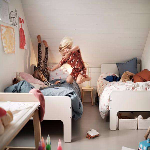 Pat pentru copii Ikea Slakt 80 x 200 cm / Masiv / White photo 2